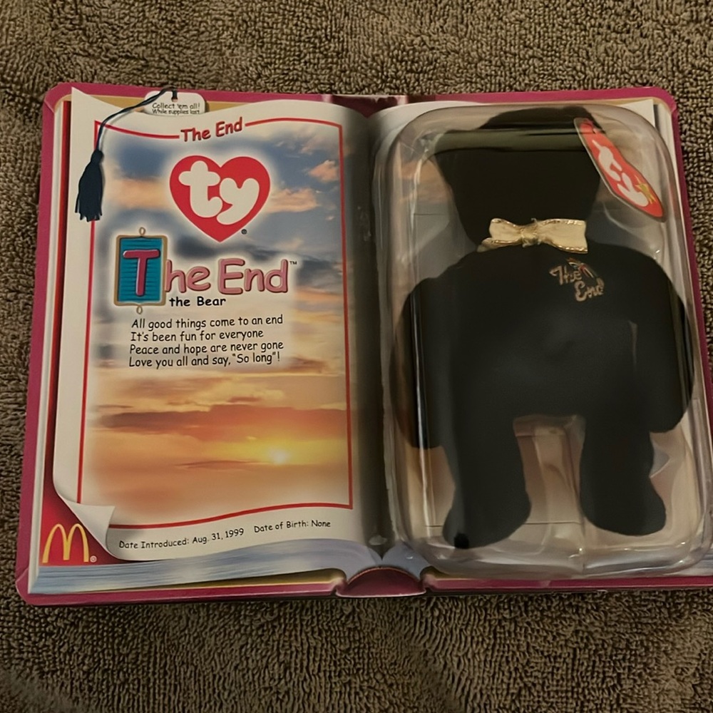 Ty beanie baby McDonald’s The End Bear 1999 sealed mint condition black bear